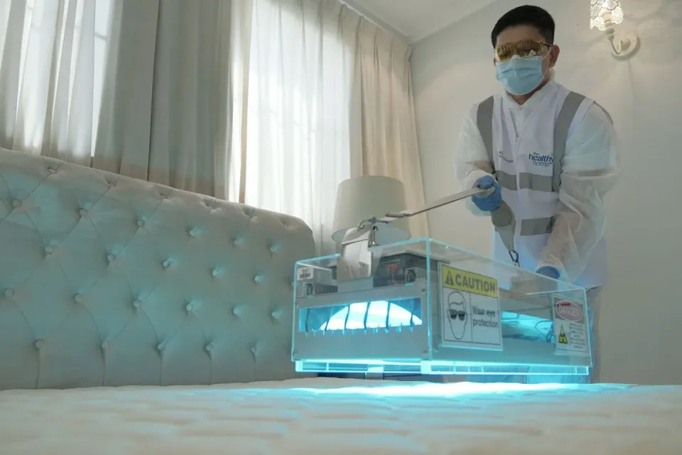 Pest Control Technician — Sanitization Service — Pest Control Technician, Uv Light Sanitizing Device, Mattress, Pest Control…